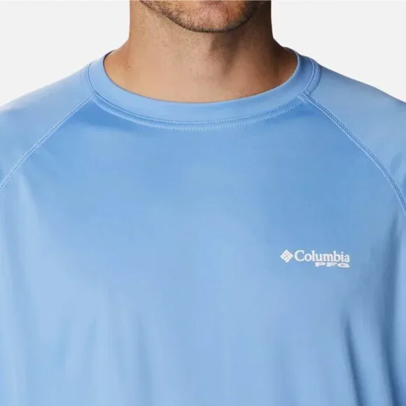 Columbia PFG Light Blue Deep Waves Omni-Shade LS Tee (XXL) NEW!! 😎 🐟 - Picture 2 of 4